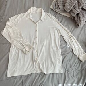 Aritzia Wilfred White Button-Down Shirt